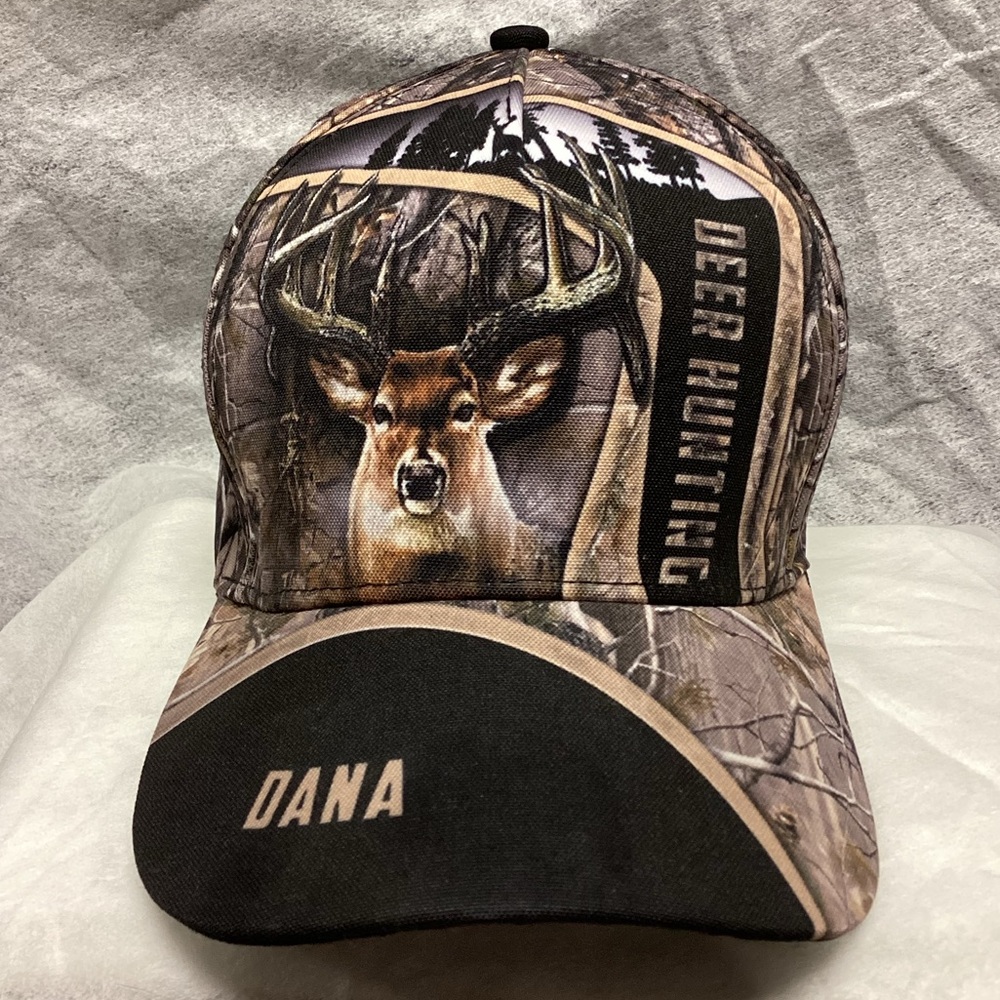 CleveFit Premium Unique Deer Hunting 3D Camo Hat Personalized Dana * NEW